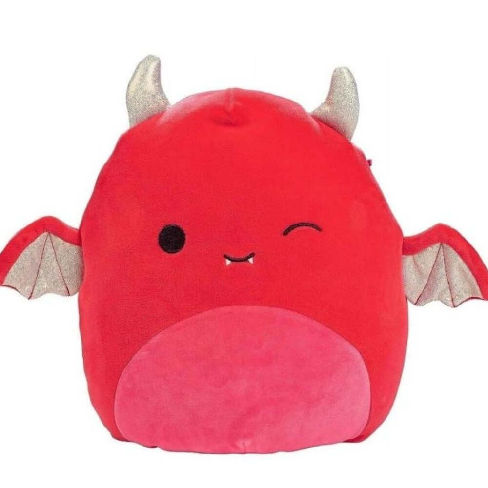 Squishmallows - Karlie the Devil Bat, 12 Inch, Hot Pink, Metallic Highlights